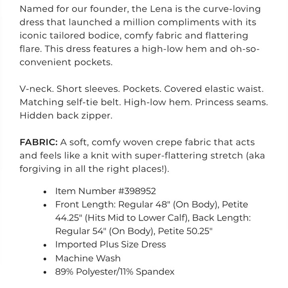 NWOT Lane Bryant Lena hi-low dress - Picture 3 of 3